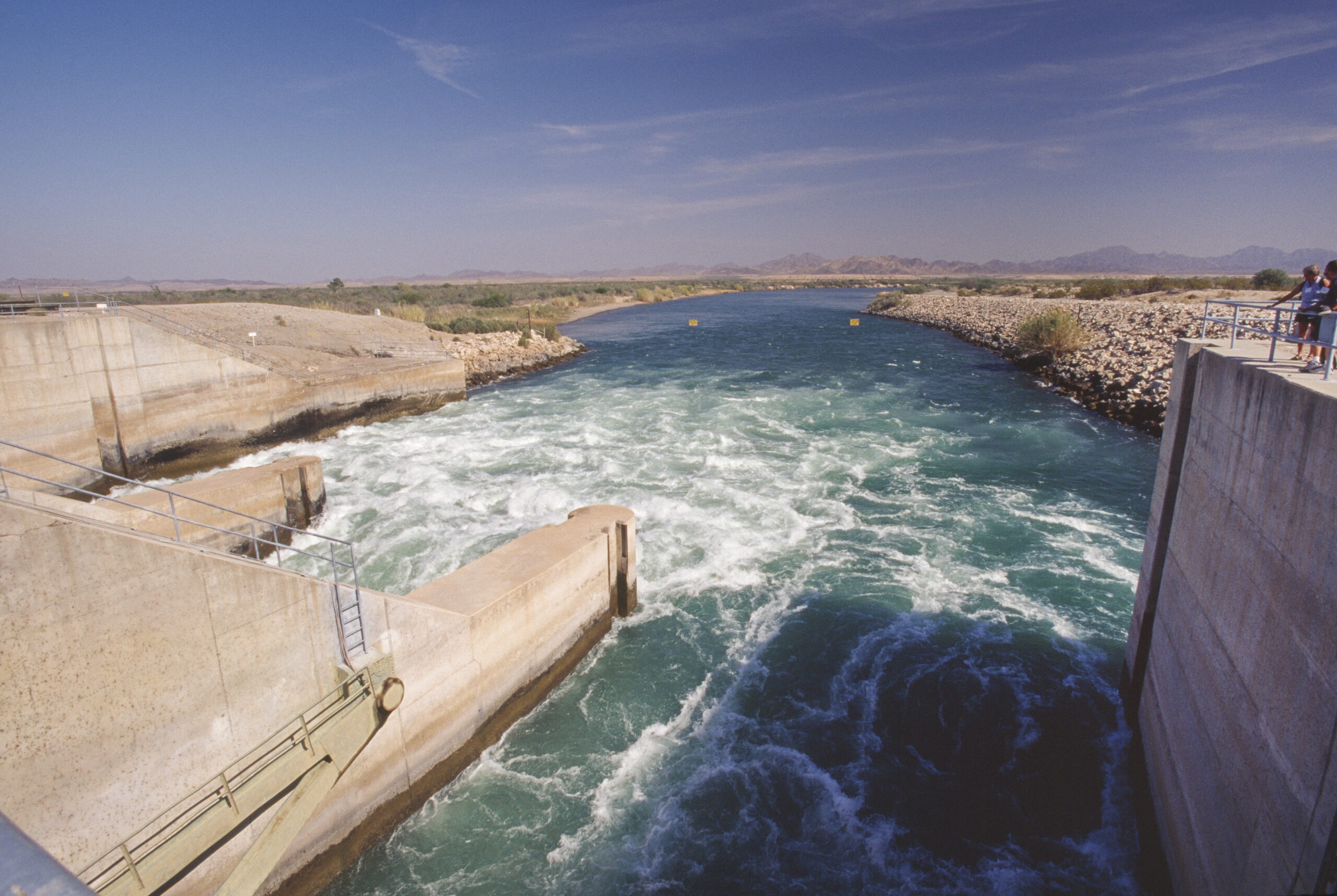 Water dam at the Colorado River