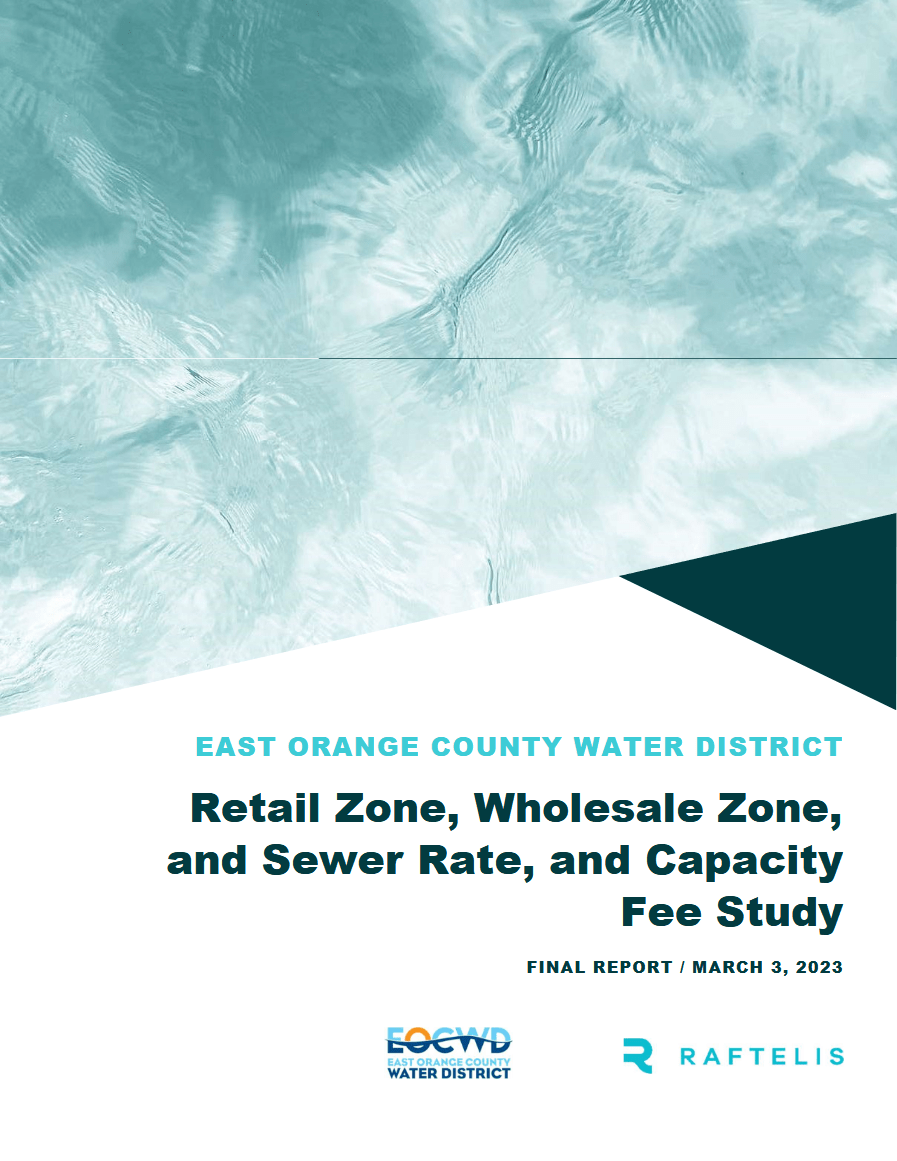 Cover of the 2023 Water Rate Study
